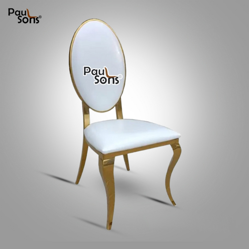 White Stainless Steel Pvd Chair Without Armrest - Color: As Per Requirement