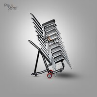 Iron Banquet Chair Trolley - Color: As Per Requirement