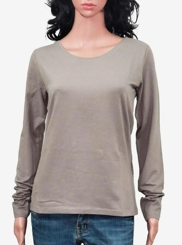 EVER.ME LADIES LONG SLEEVE KHAKI T SHIRT