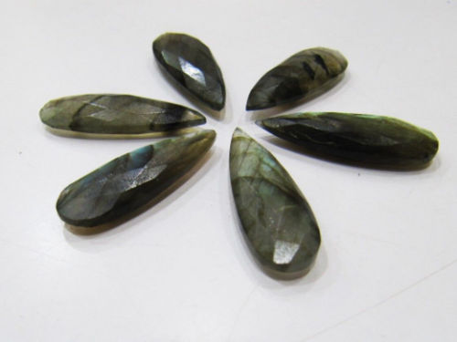 4 Pcs Set Natural Labradorite Blue Flashy Arrow Shape 1 inches long