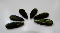 4 Pcs Set Natural Labradorite Blue Flashy Arrow Shape 1 inches long