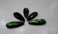 4 Pcs Set Natural Labradorite Blue Flashy Arrow Shape 1 inches long