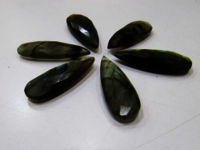 4 Pcs Set Natural Labradorite Blue Flashy Arrow Shape 1 inches long