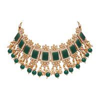 Divine Square Kundan choker necklace Set