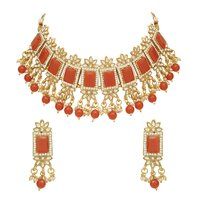 Divine Square Kundan choker necklace Set..