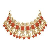 Divine Square Kundan choker necklace Set..