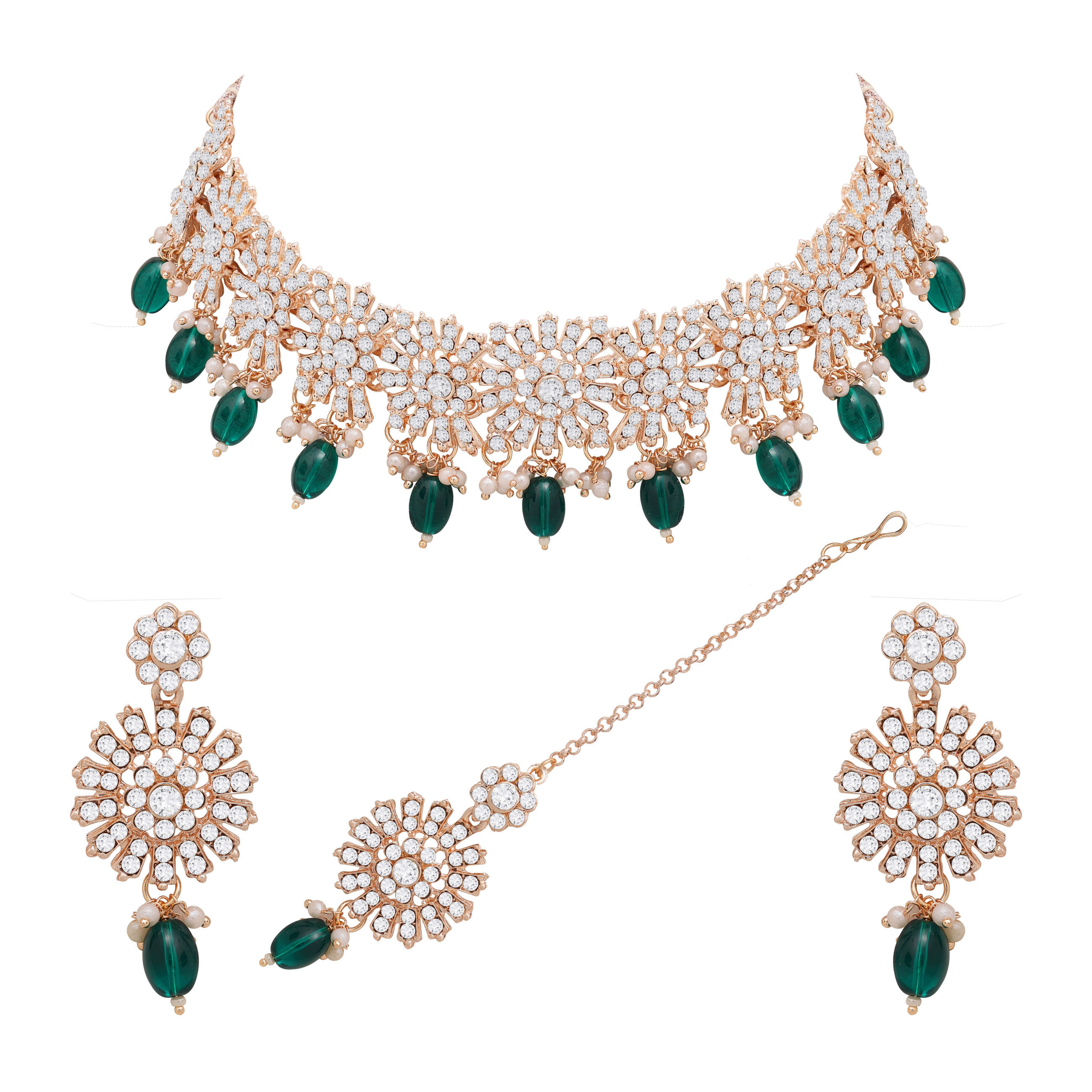 Blossom Brilliance Austrian Stone Necklace Set