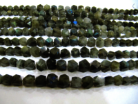 Natural Labradorite Nugget shape 16to25mm Faceted Beads strand 8''long