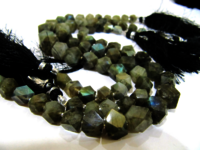 Natural Labradorite Nugget shape 16to25mm Faceted Beads strand 8''long