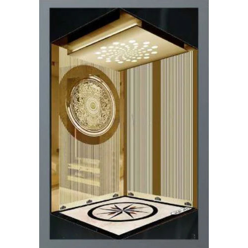 Sky Hydro Queen Gold Passenger Elevator - Material: Stainless Steel