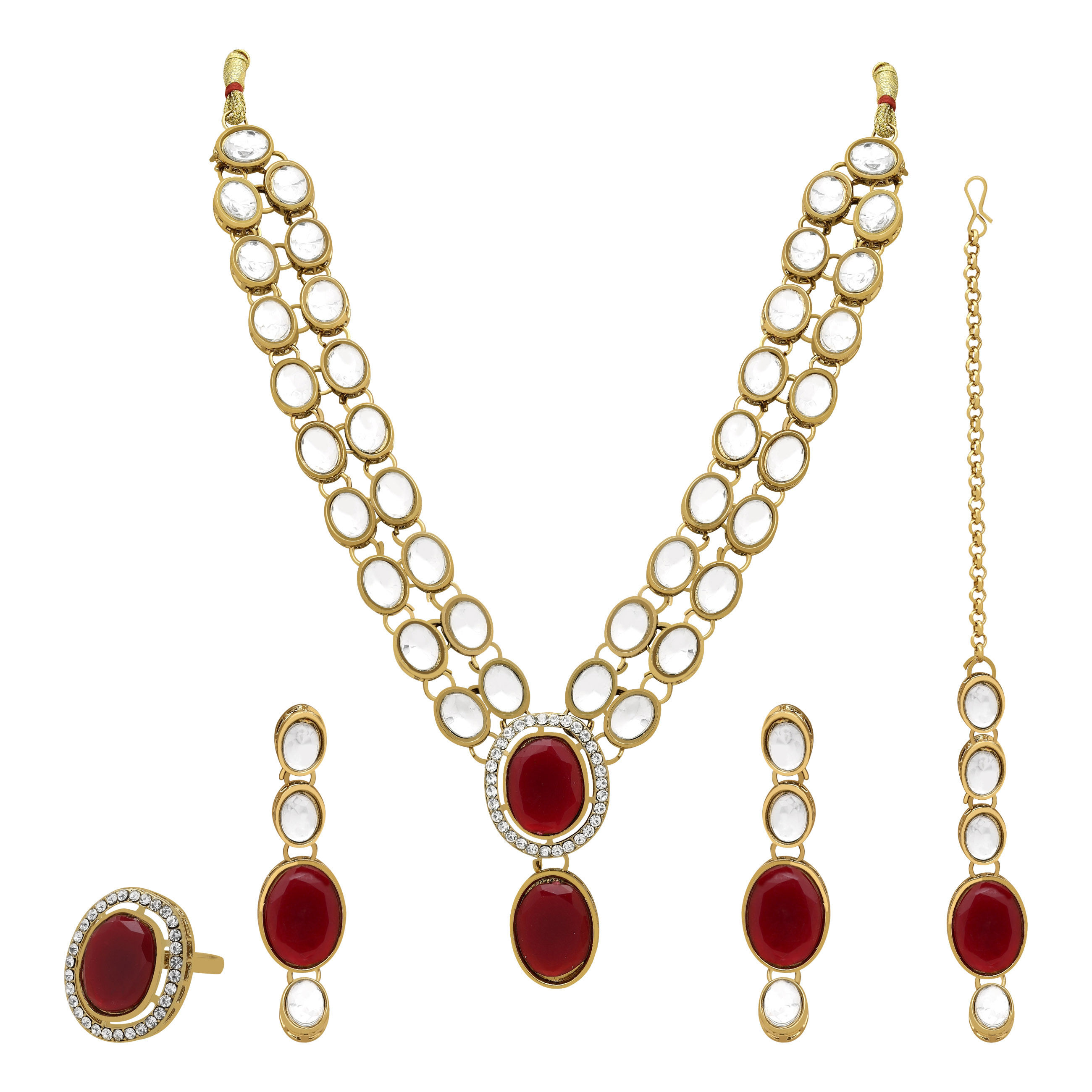 Kundan Oval Grace Choker Necklace Set.