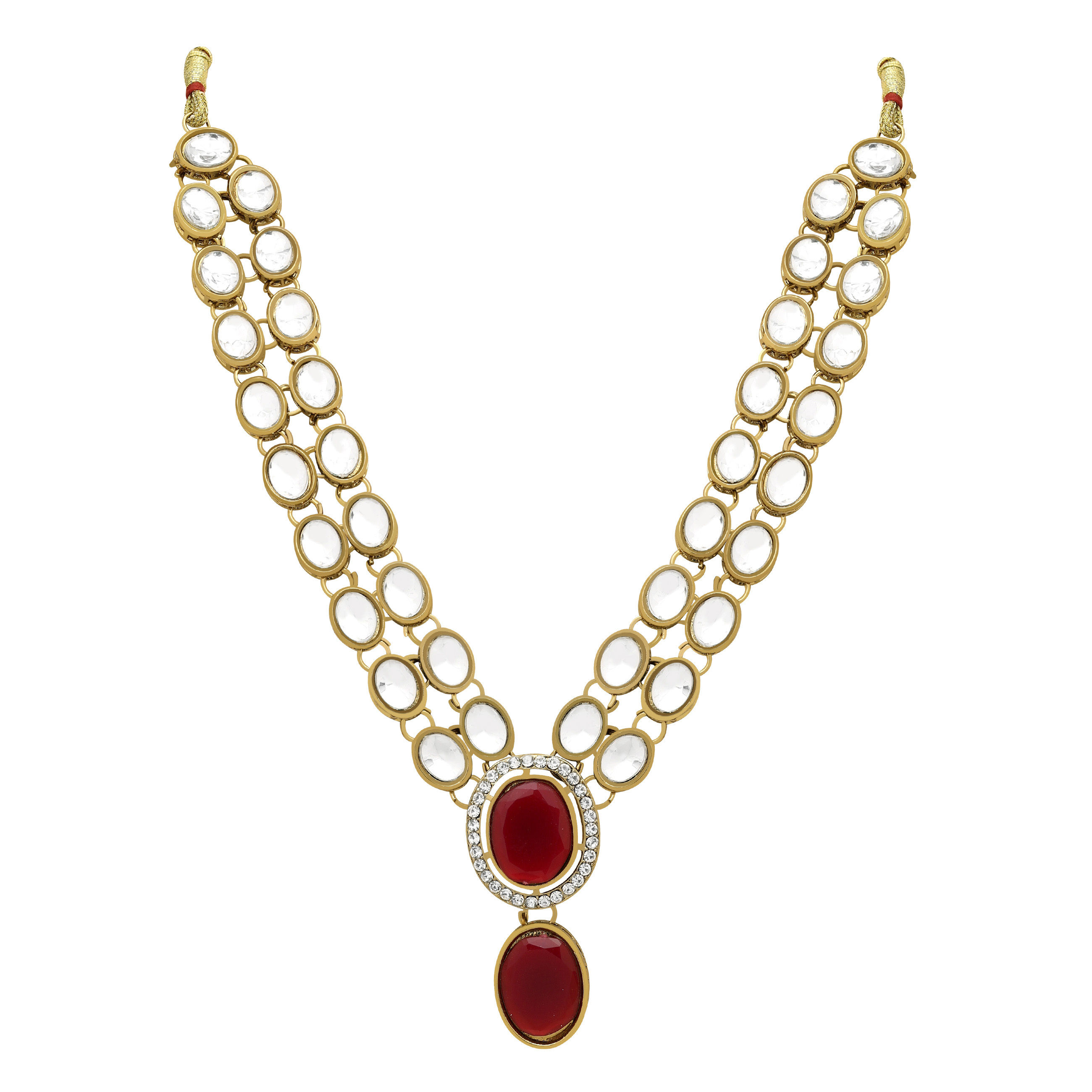 Kundan Oval Grace Choker Necklace Set.