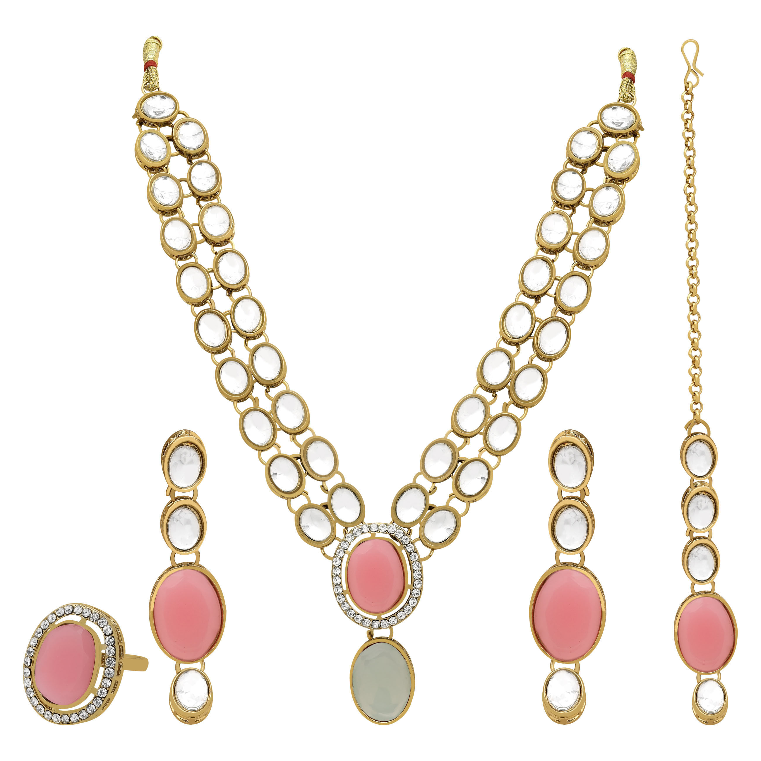 Kundan Oval Grace Choker Necklace Set..