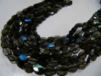 Natural Labradorite Oval Faceted 6-10mm Beads Strands 13 inch Long