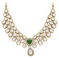 Tri-Luminous Kundan Choker Necklace Set