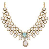 Tri-Luminous Kundan Choker Necklace Set..