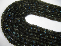 Natural Labradorite Plain Rondelle Shape 6 to 8mm Beads Strands 8 inch Long