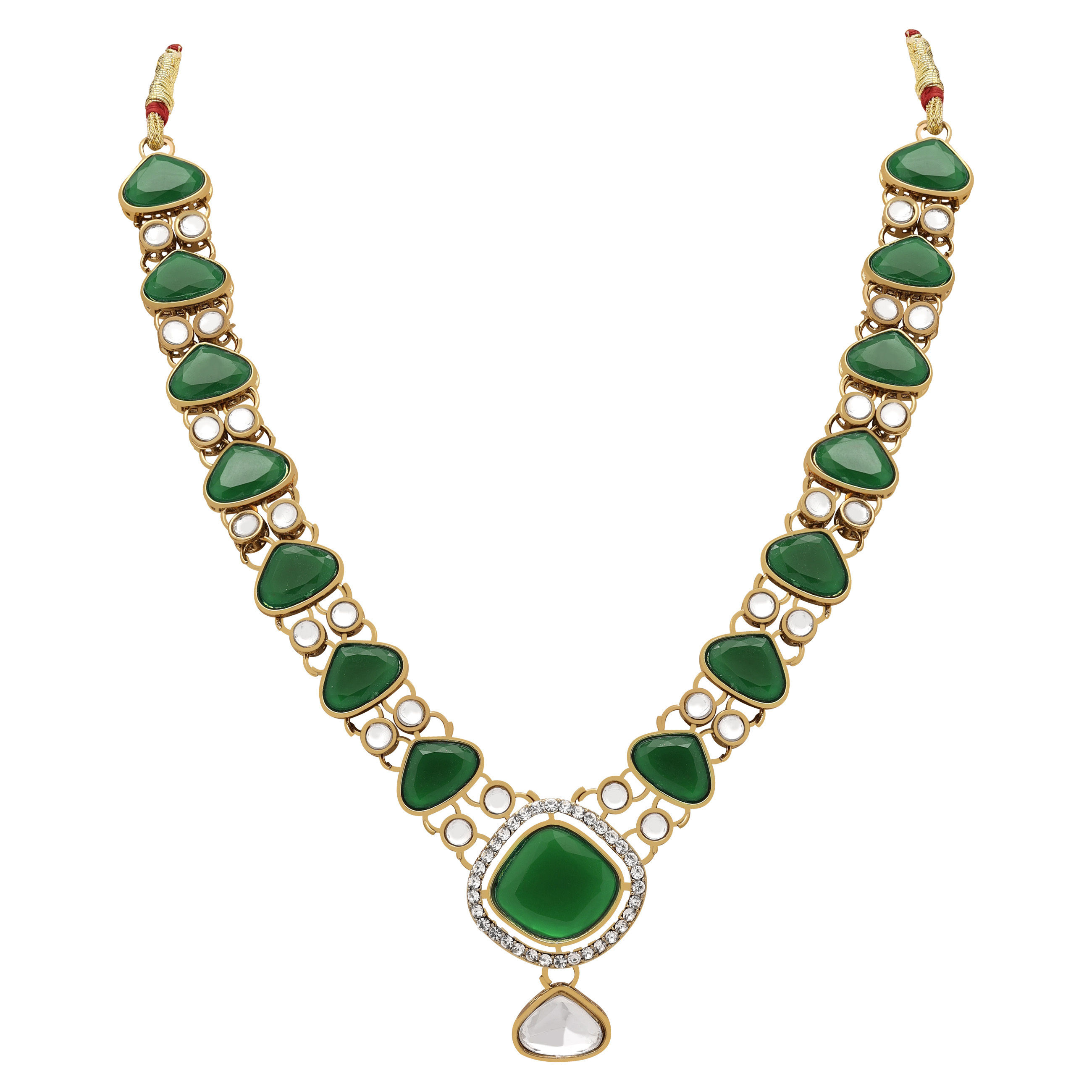 Classic Grace Mehandi plated Kundan Choker necklace set