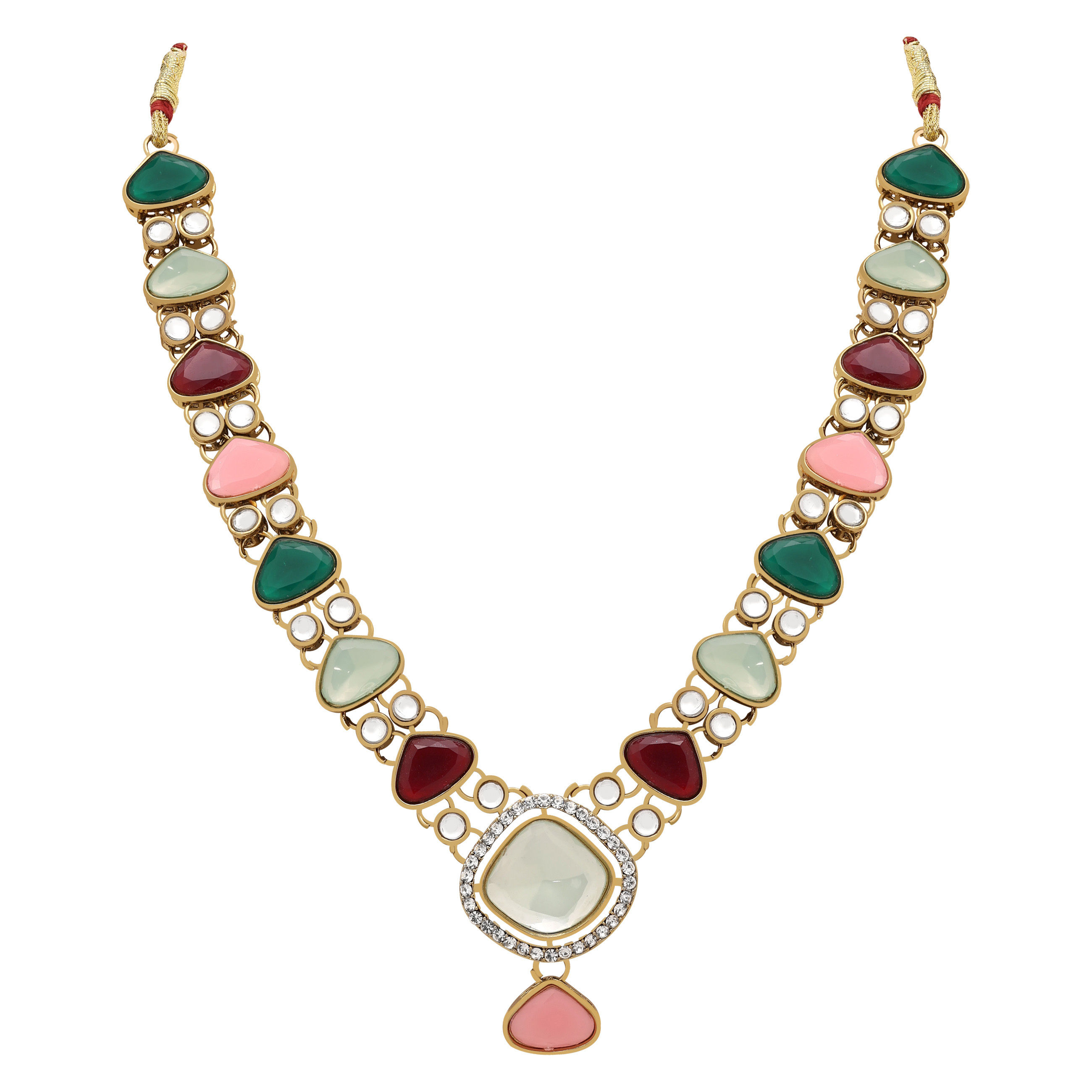 Classic Grace Mehandi plated Kundan Choker necklace set.