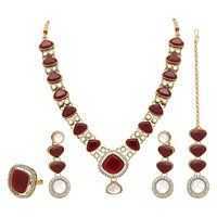 Classic Grace Mehandi plated Kundan Choker necklace set..