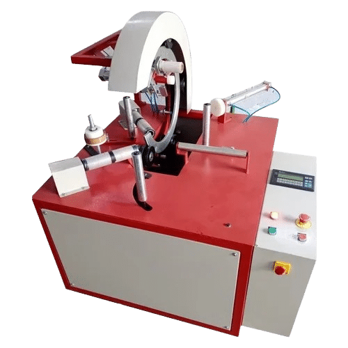 Horizontal coil wrapping machine