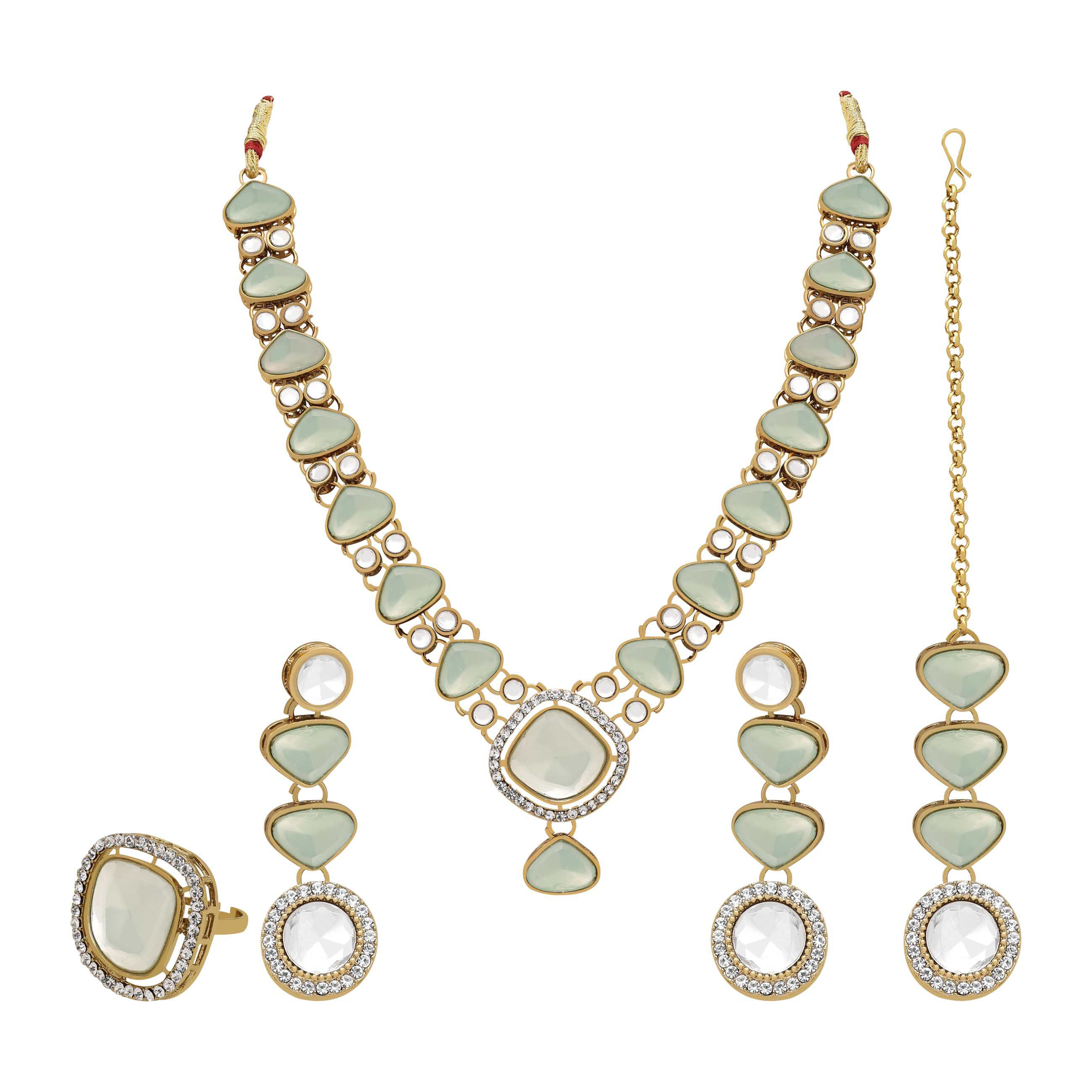 Classic Grace Mehandi plated Kundan Choker necklace set...