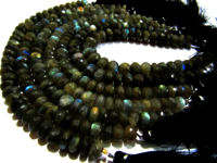 Natural Labradorite Rondelle Faceted 8-12mm Beads Strands 8 inch Long