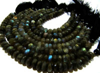 Natural Labradorite Rondelle Faceted 8-12mm Beads Strands 8 inch Long