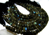 Natural Labradorite Rondelle Faceted 8-12mm Beads Strands 8 inch Long