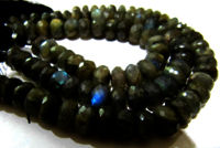 Natural Labradorite Rondelle Faceted 8-12mm Beads Strands 8 inch Long