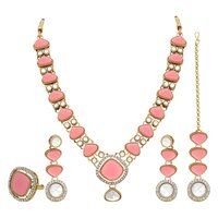 Classic Grace Mehandi plated Kundan Choker necklace set....