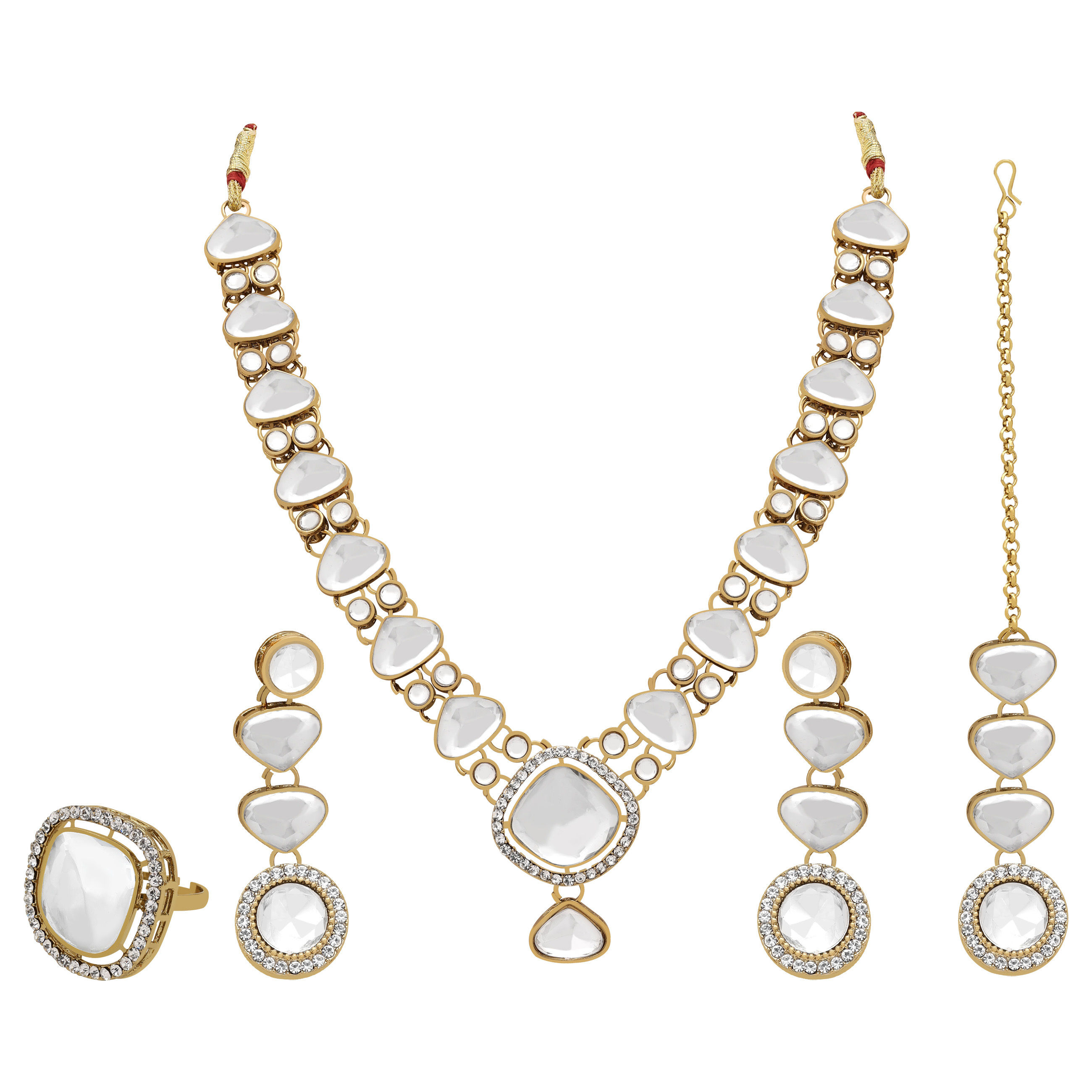 Classic Grace Mehandi plated Kundan Choker necklace set.....