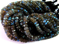 Natural Labradorite Rondelle Faceted 7-8mm Beads Strands 8 inch Long