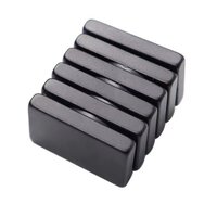 Neodymium Magnet - Durable Rectangular Ndfeb Magnet, Black Epoxy Coating For Corrosion Resistance