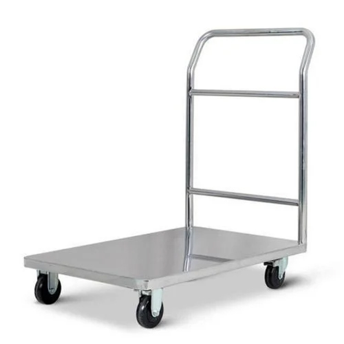 Stainless Steel Platform Trolley - Color: Silver