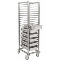 Stainless Steel Tray Trolley - Color: Silver