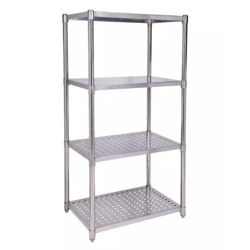 4 Shelves Stainless Steel Racks - Capacity: 50 Kg/Day