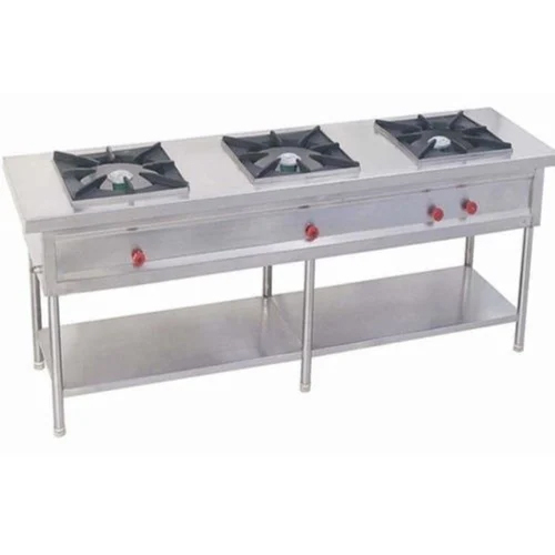 Three Burner Gas Stove - Gas Type: Lpg