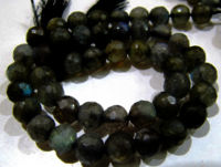 Natural Labradorite Round Shape Faceted 7mm Beads Strands 10 inches Long