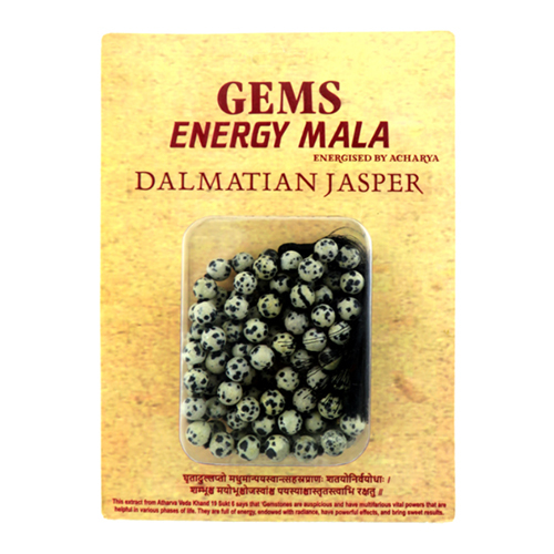 Dalmatian Jasper Stone Gems Energy Mala