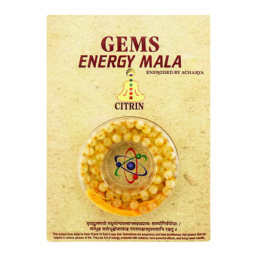 Citrine Stone Gems Energy Mala