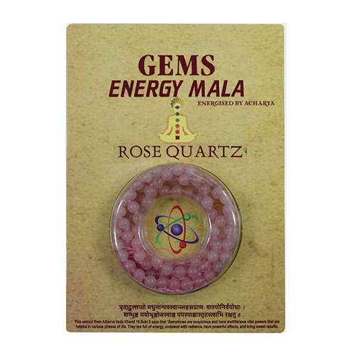 Rose Quartz Stone Gem Energy Mala