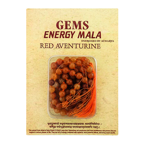 Red Aventurine Gems Energy Mala