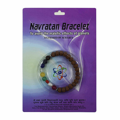 Navratan Bracelet with Rudraksha