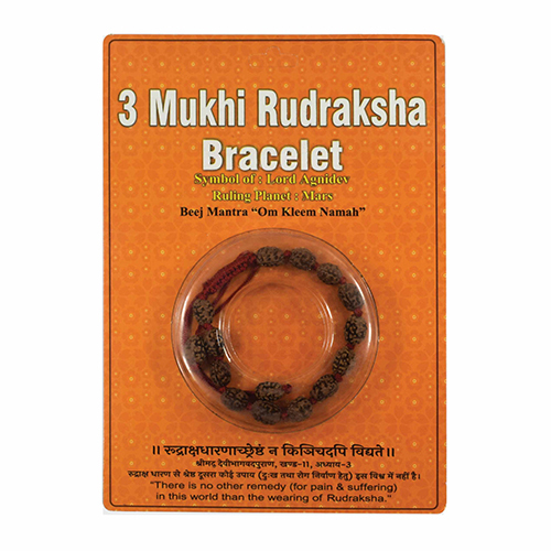 3 Mukhi Rudraksha Hand Bracelet