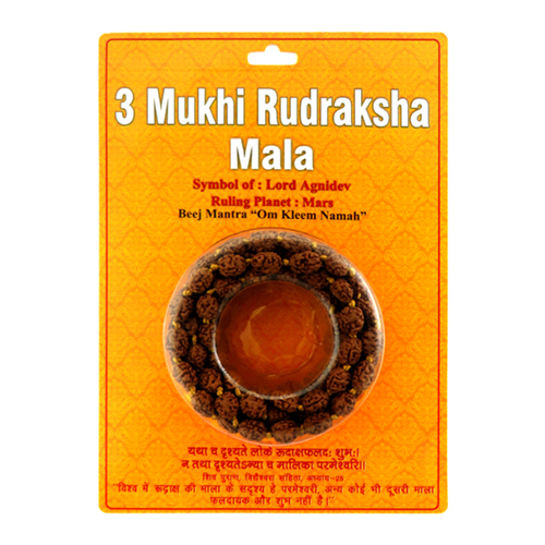 3 Mukhi Rudraksha Mala