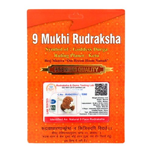 9 Mukhi Rudraksha Pendant