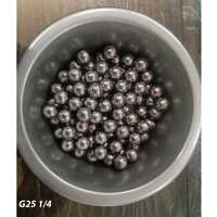 G25 1-4 Chrome Steel Balls - Chrome Steel, 1/4 Inch Diameter, Silver Color | Rigid Hardness, Ideal For Bearings In Mechanical & Aerospace Industries