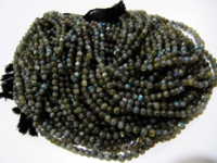 Natural Genuine Labradorite Round Plain 4mm Beads  Strand 13 inch long