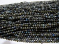 Natural Genuine Labradorite Round Plain 4mm Beads  Strand 13 inch long